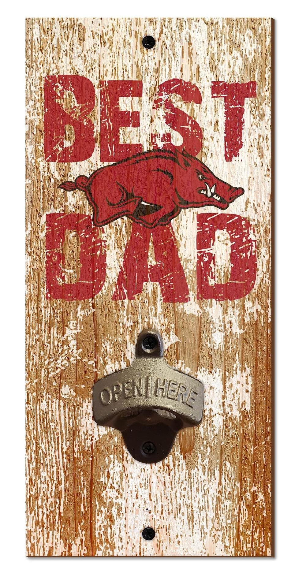 fan creations University of Arkansas Best Dad Bottle Opener