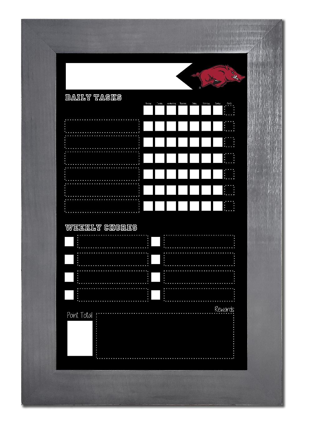 fan creations University of Arkansas Chore Chart Chalkboard 11x19 With Frame