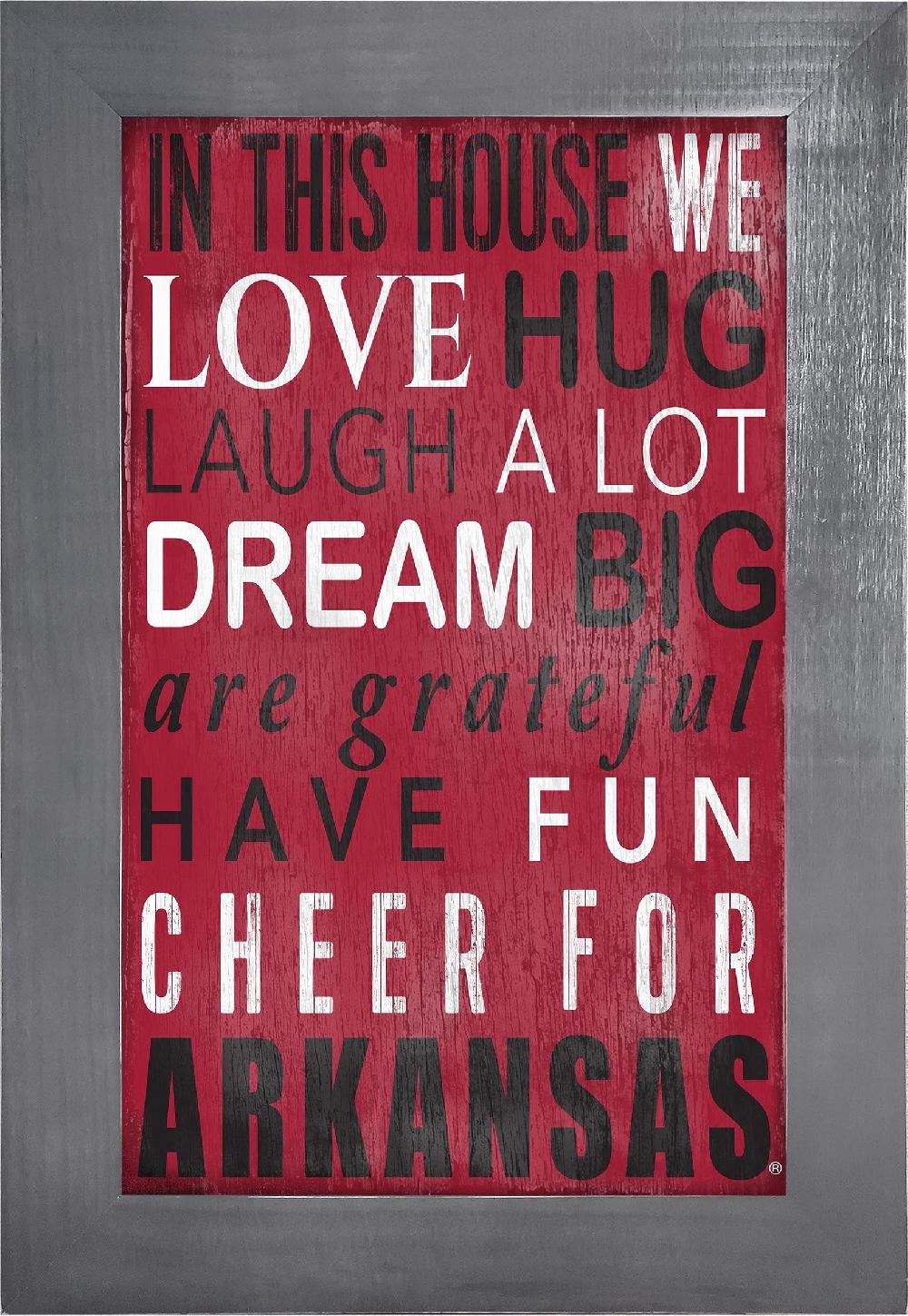 fan creations University of Arkansas Color In This House 11x19 Framed