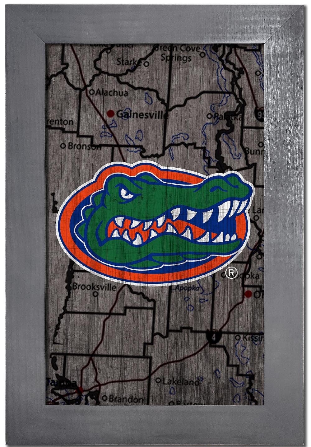 fan creations University of Florida City Map 11x19 Framed