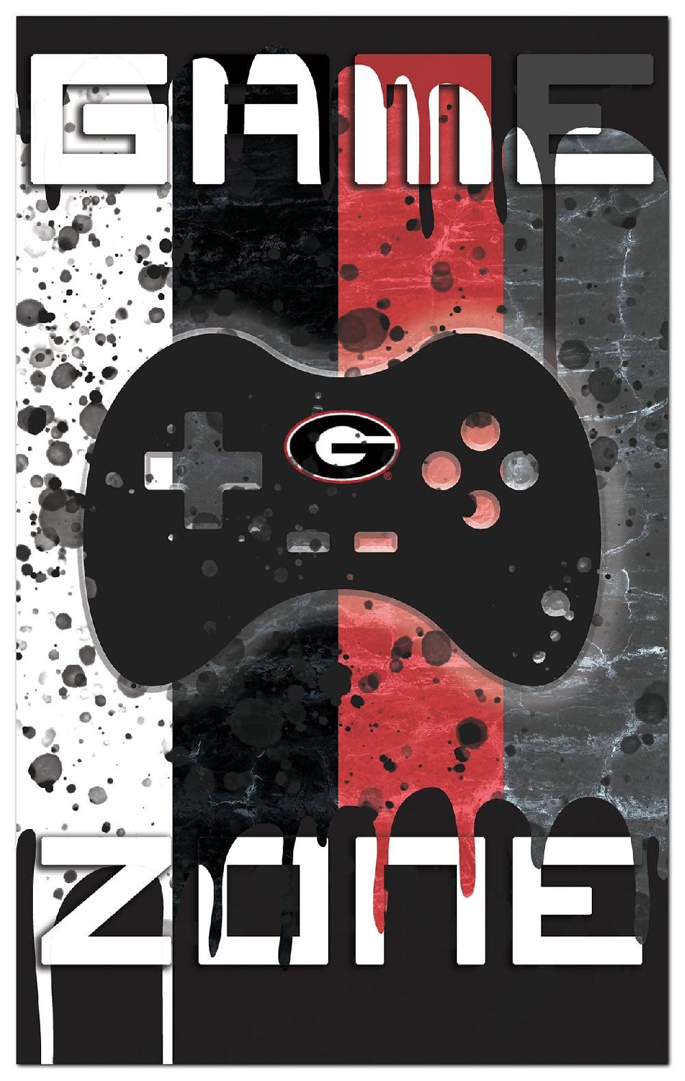 fan creations University of Georgia Color Grunge Game Zone 11x19