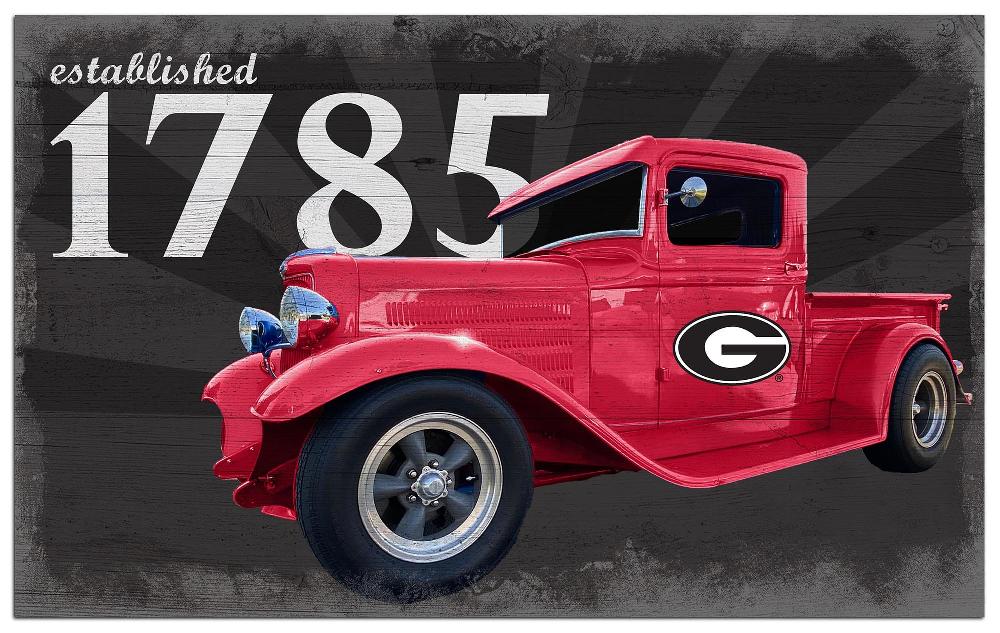 fan creations University of Georgia Established Truck 11x19
