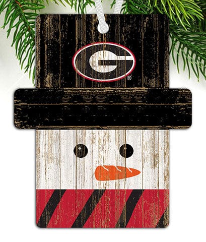 fan creations University of Georgia Snowman Ornament