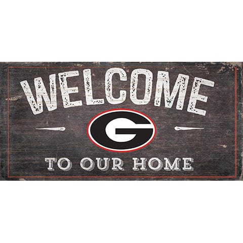 fan creations University of Georgia Welcome Distressed 6 x 12