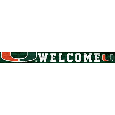 Fan Creations University Of Miami 16in. Welcome Strip