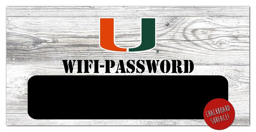 fan creations University of Miami Wifi Password 6x12 Sign