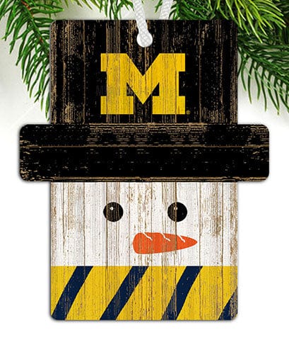 fan creations University of Michigan Snowman Ornament