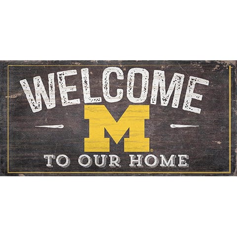 fan creations University of Michigan Welcome Distressed 6 x 12