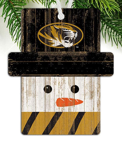 fan creations University of Missouri Snowman Ornament