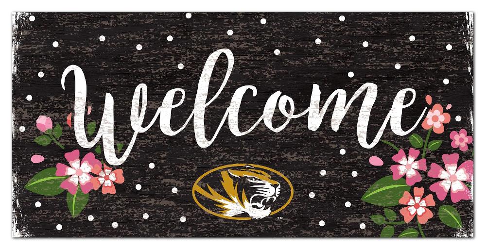 fan creations University of Missouri Welcome Floral 6x12 Sign