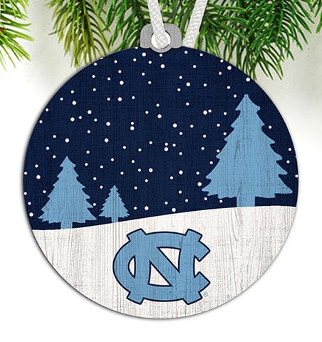 fan creations University of North Carolina Snow Scene Ornament