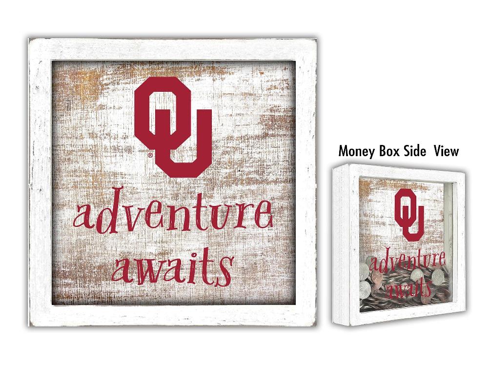 fan creations University of Oklahoma Adventure Awaits Money Box