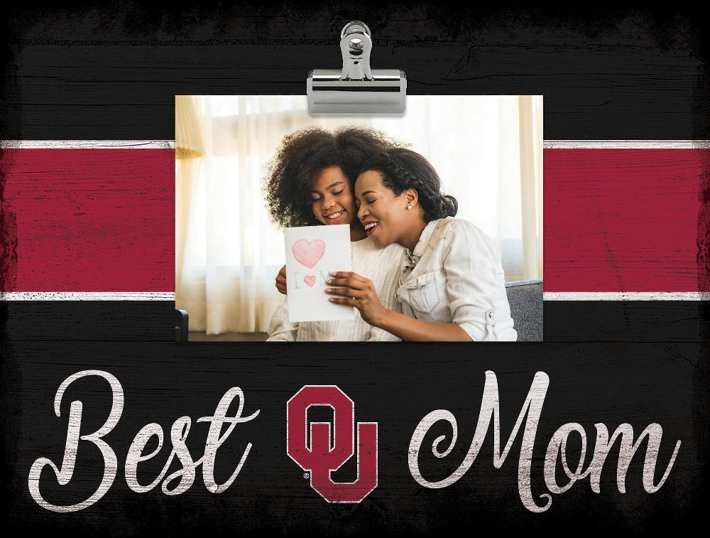 fan creations University of Oklahoma Best Mom With Stripe Clip Frame