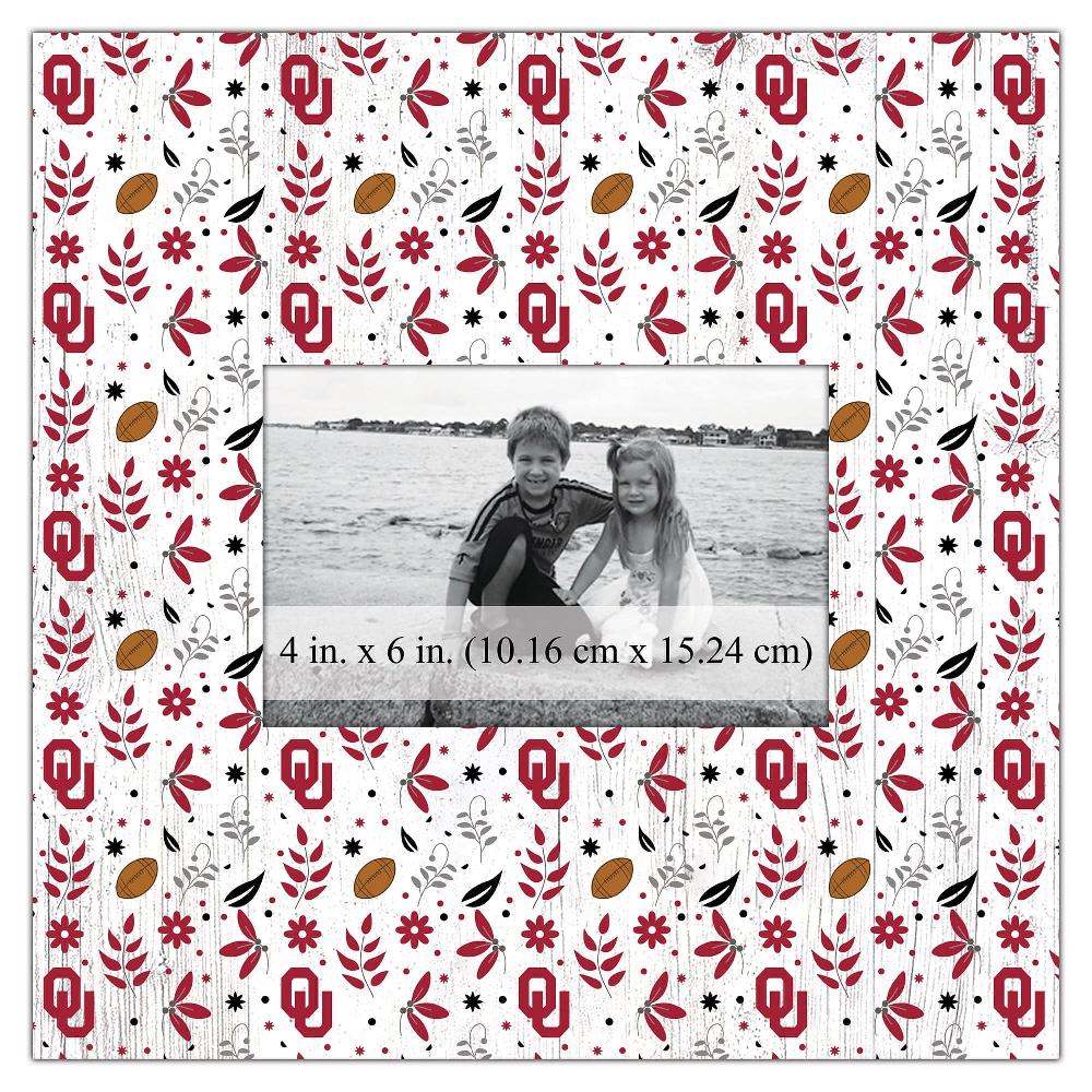 fan creations University of Oklahoma Floral Pattern 10x10 Frame
