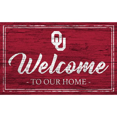 fan creations University of Oklahoma Team Color Welcome 11x19 Sign