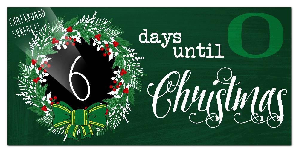 fan creations University of Oregon Chalk Christmas Countdown 6x12
