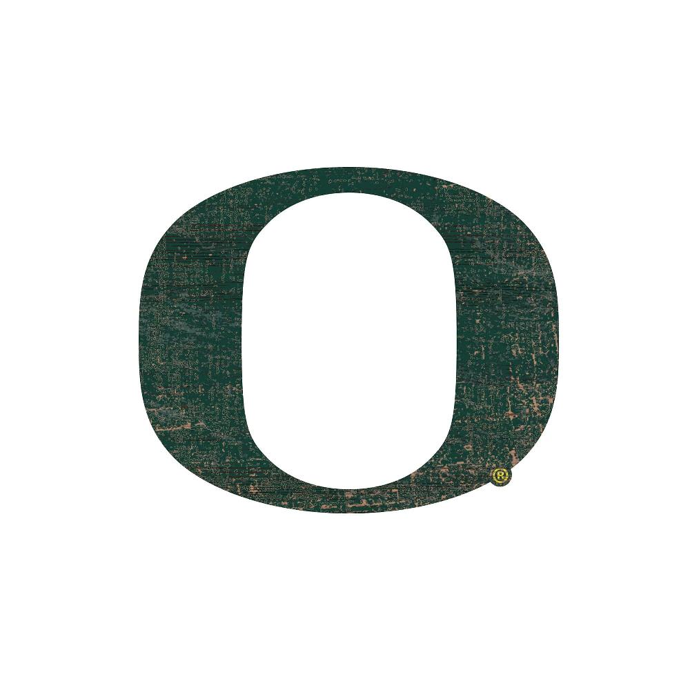 fan creations University of Oregon Distressed Logo Cutout Sign