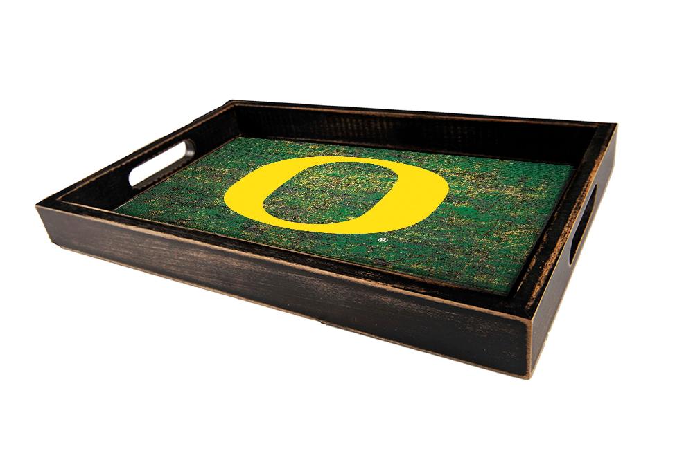 fan creations University of Oregon Distressed Team Tray With Team Colors