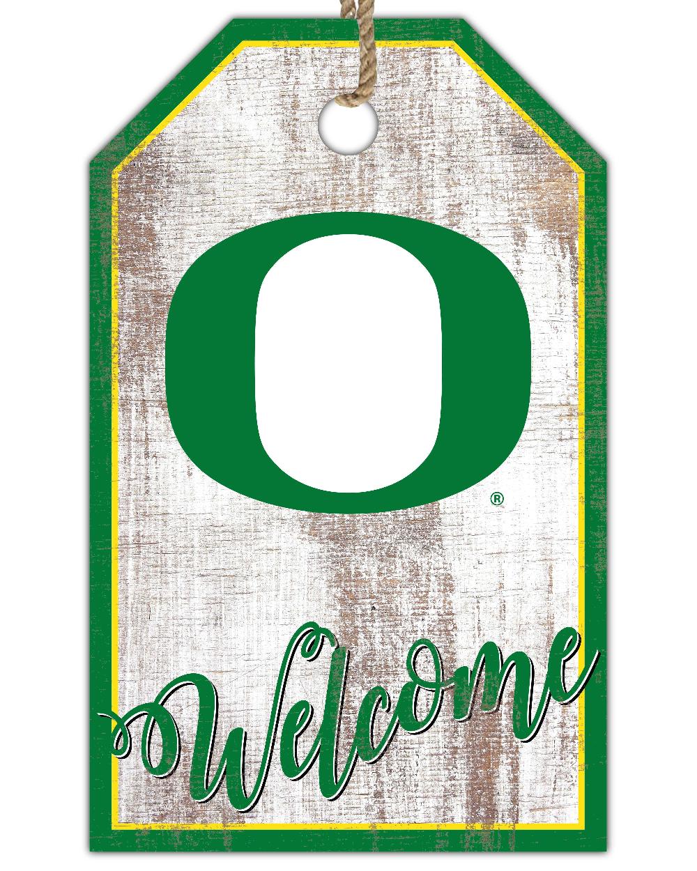 Fan Creations University Of Oregon Welcome 11x19 Tag
