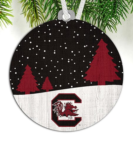 fan creations University of South Carolina Snow Scene Ornament