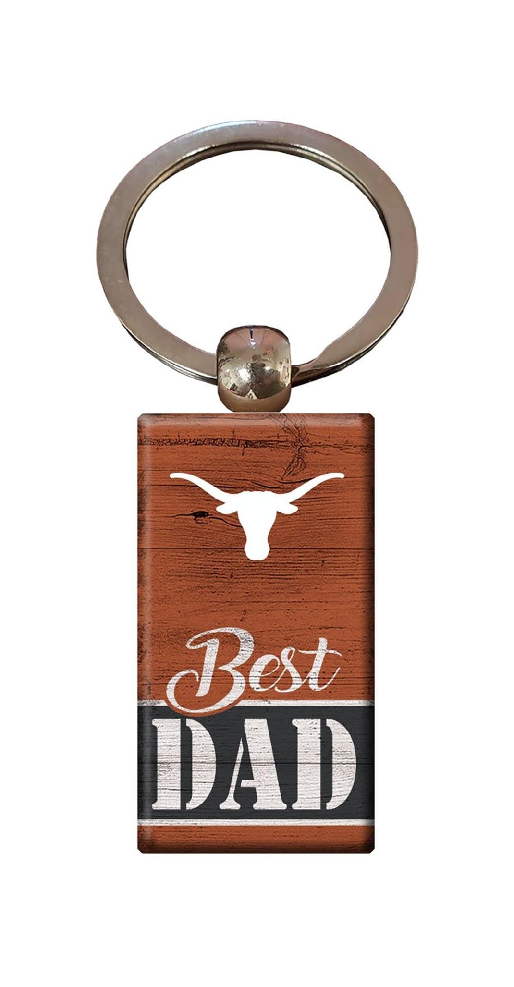 fan creations University of Texas Best Dad Keychain