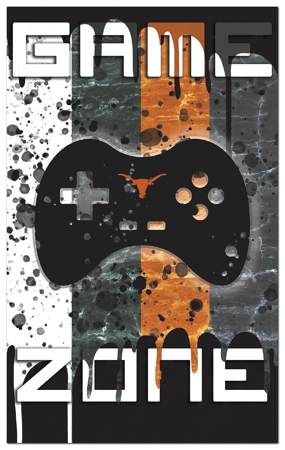 fan creations University of Texas Color Grunge Game Zone 11x19