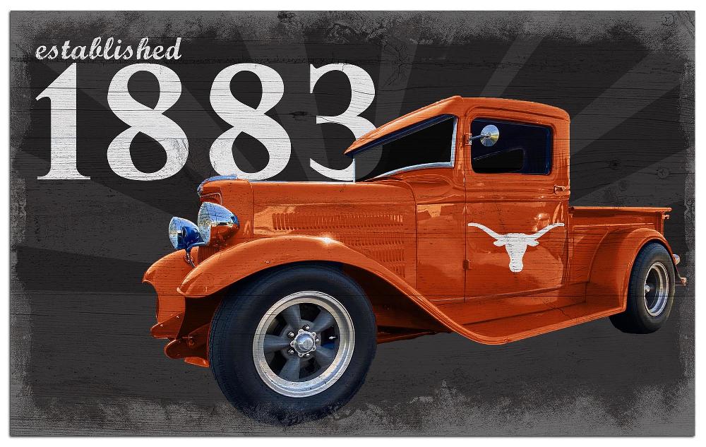 fan creations University of Texas Established Truck 11x19