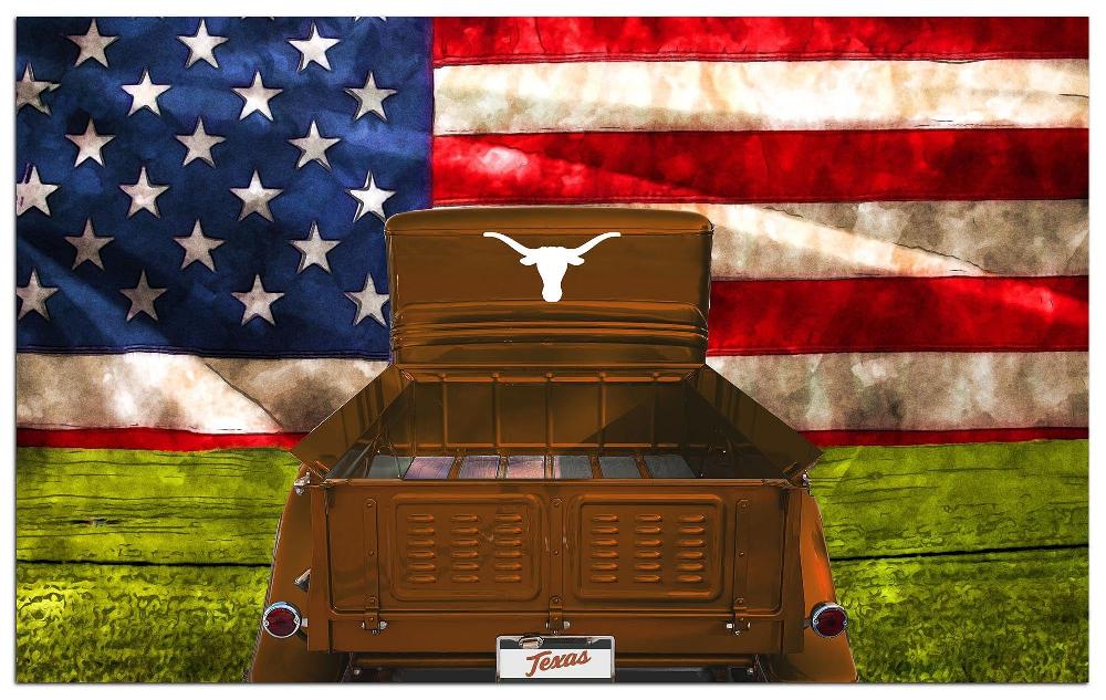 fan creations University of Texas Patriotic Retro Truck 11x19