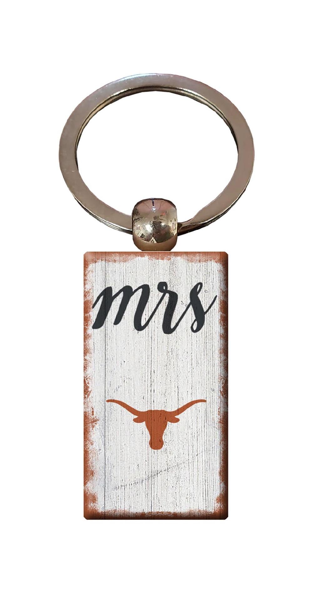 fan creations University of Texas Script Mrs Keychain