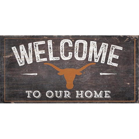 fan creations University of Texas Welcome Distressed 6 x 12