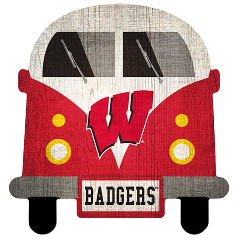 fan creations University of Wisconsin 12" Team Bus Sign