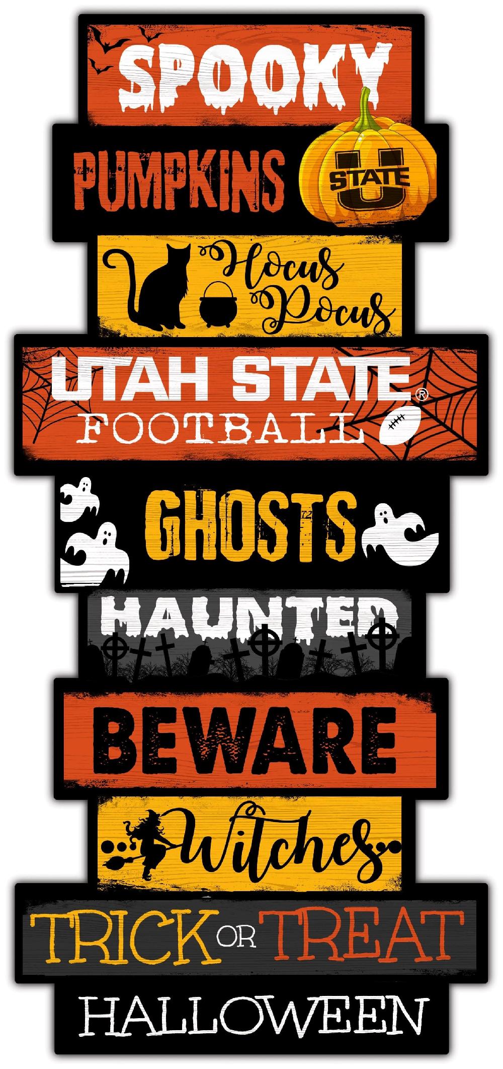 fan creations Utah State Halloween Celebration Stack 24" Sign