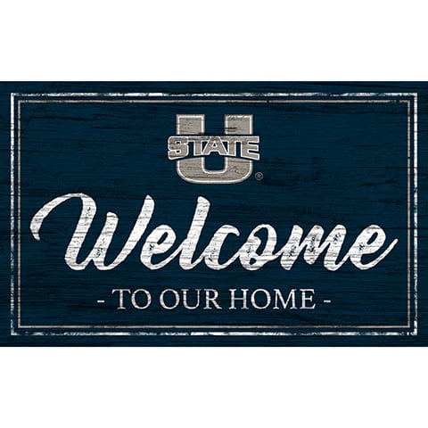 fan creations Utah State Team Color Welcome 11x19 Sign