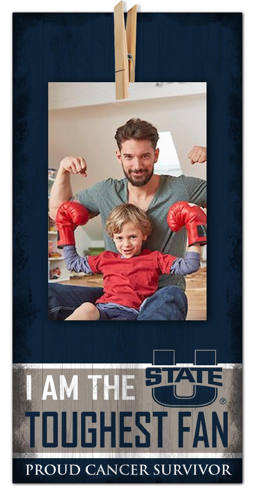 fan creations Utah State Toughest Fan Clothespin 6x12