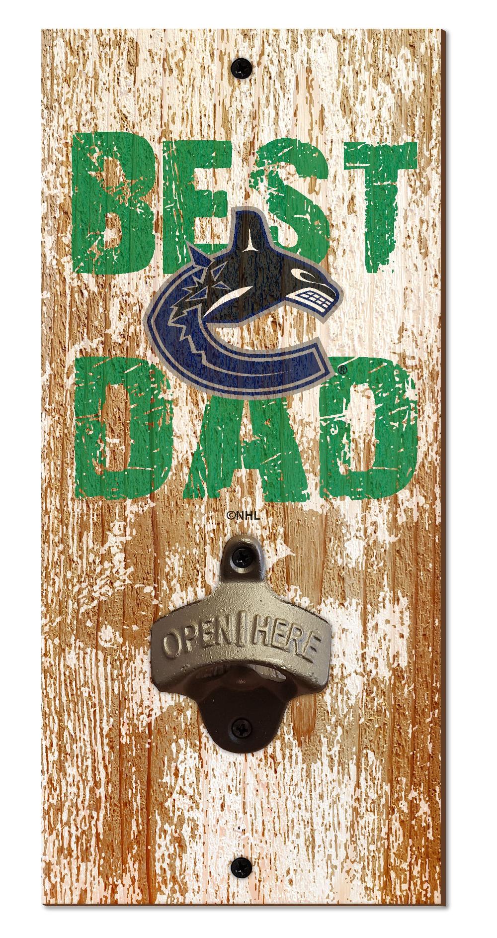 fan creations Vancouver Canucks Best Dad Bottle Opener
