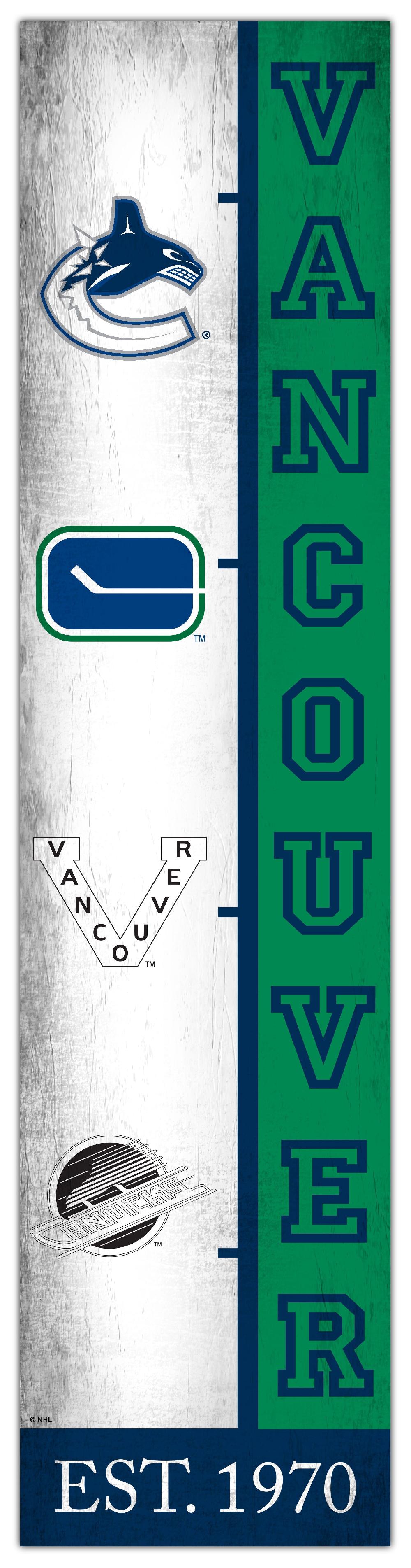 fan creations Vancouver Canucks Team Logo Progression 6x24