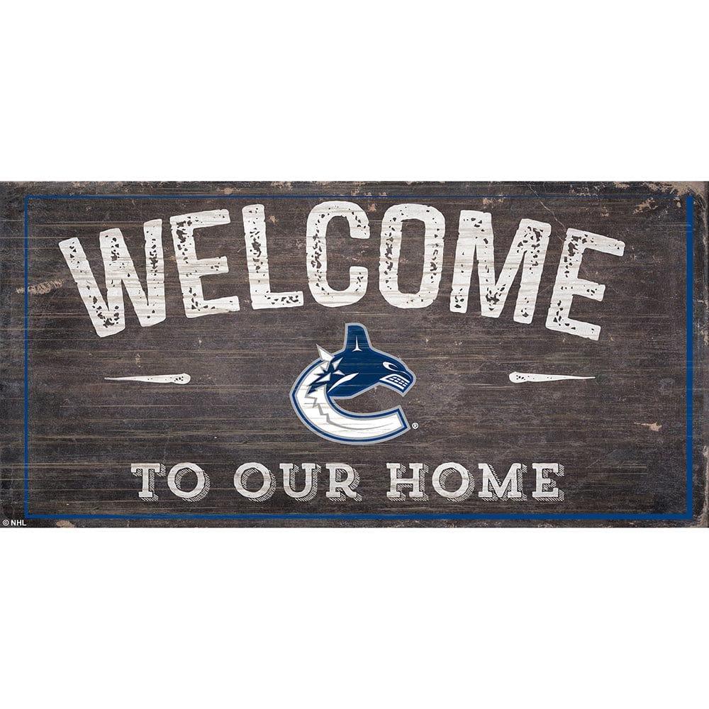 fan creations Vancouver Canucks Welcome Distressed 6x12