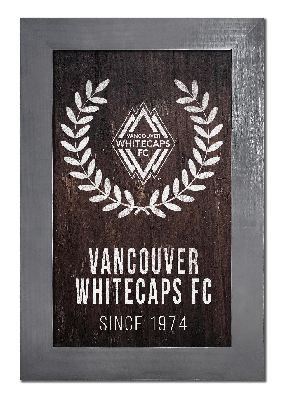 fan creations Vancouver Whitecaps FC Laurel Wreath 11x19 Framed
