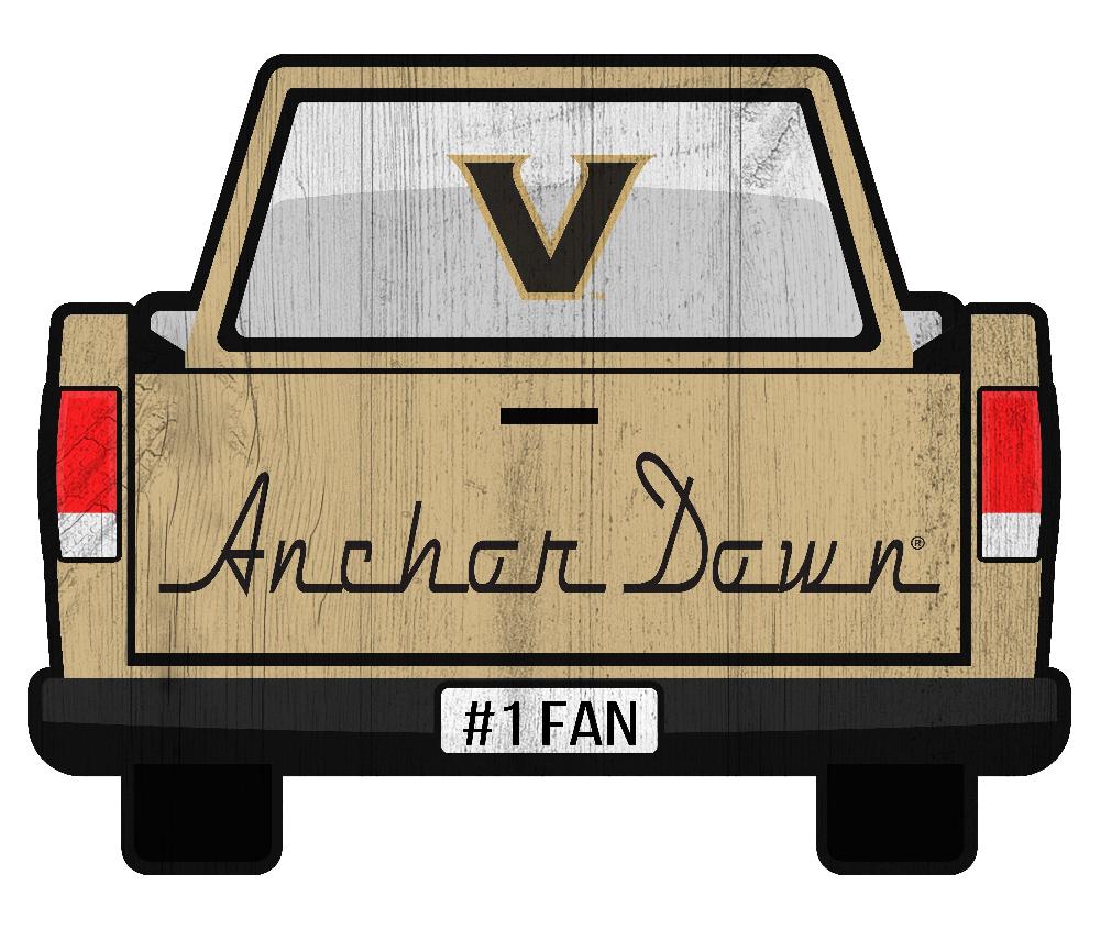 fan creations Vanderbilt Slogan Truck Back Vintage 12in