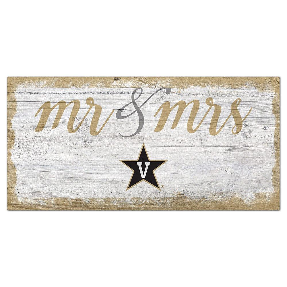 fan creations Vanderbilt University Script Mr & Mrs 6x12 Sign
