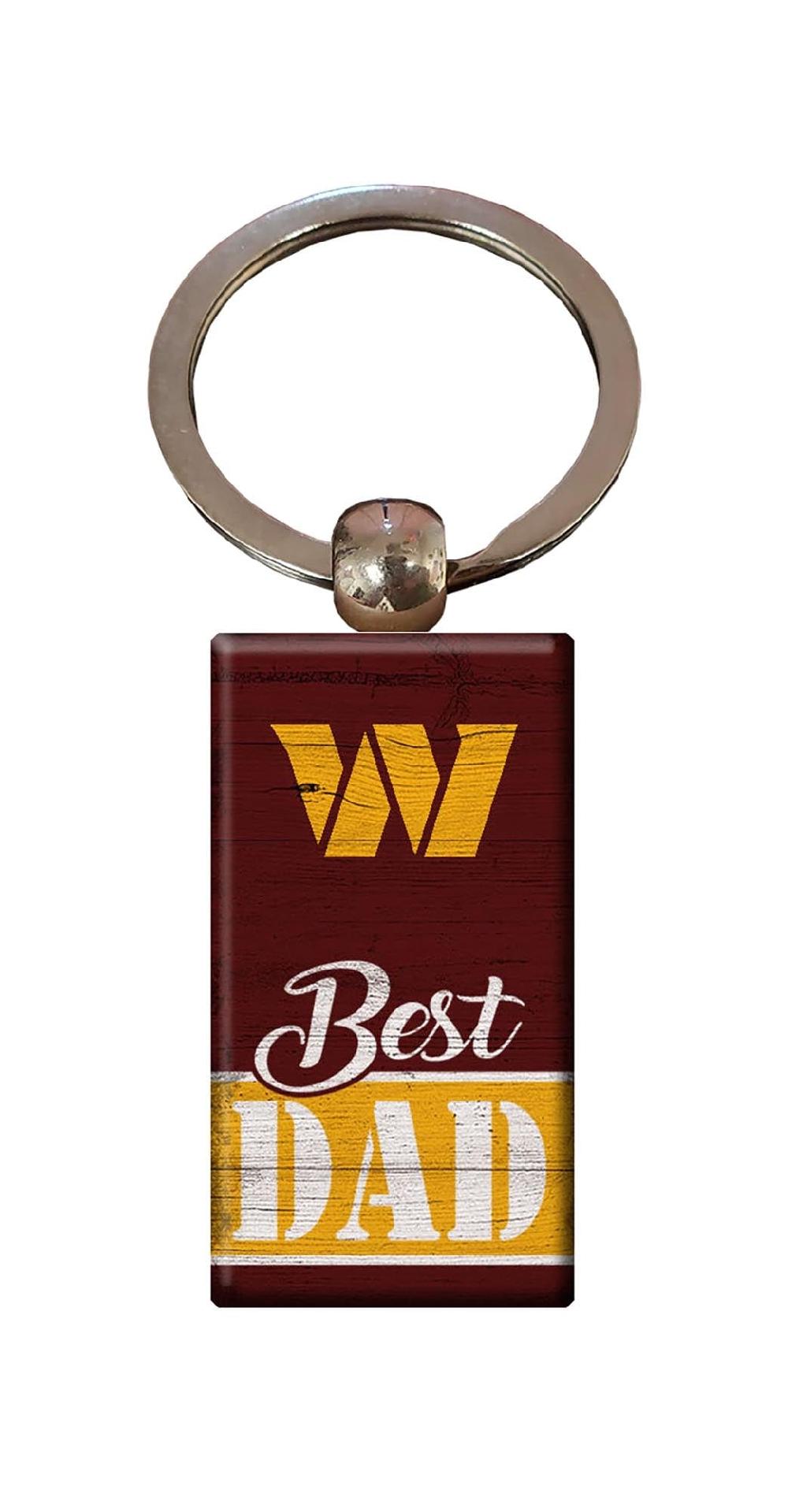 fan creations Washington Commanders Best Dad Keychain