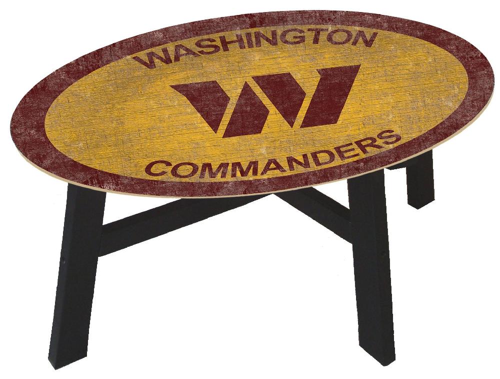 fan creations Washington Commanders Distressed Wood Coffee Table With Team Colors