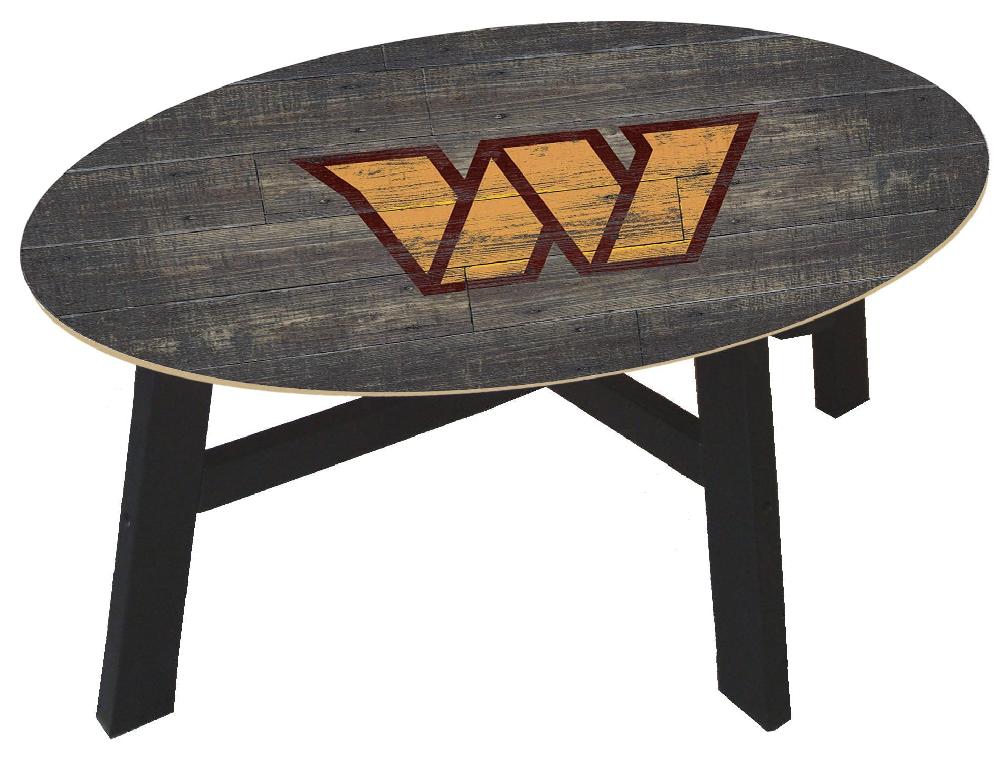 fan creations Washington Commanders Distressed Wood Coffee Table