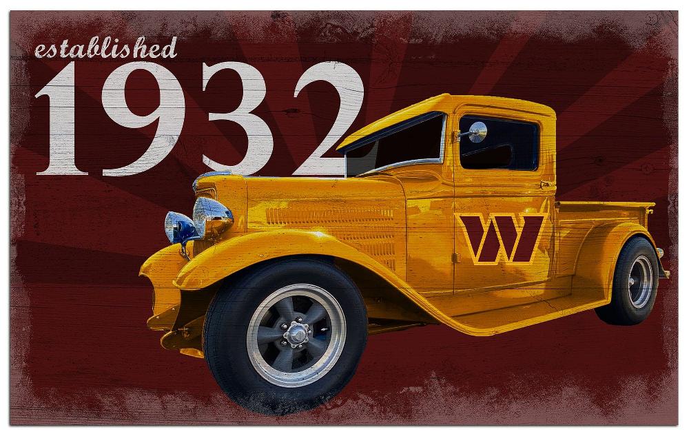 fan creations Washington Commanders Established Truck 11x19