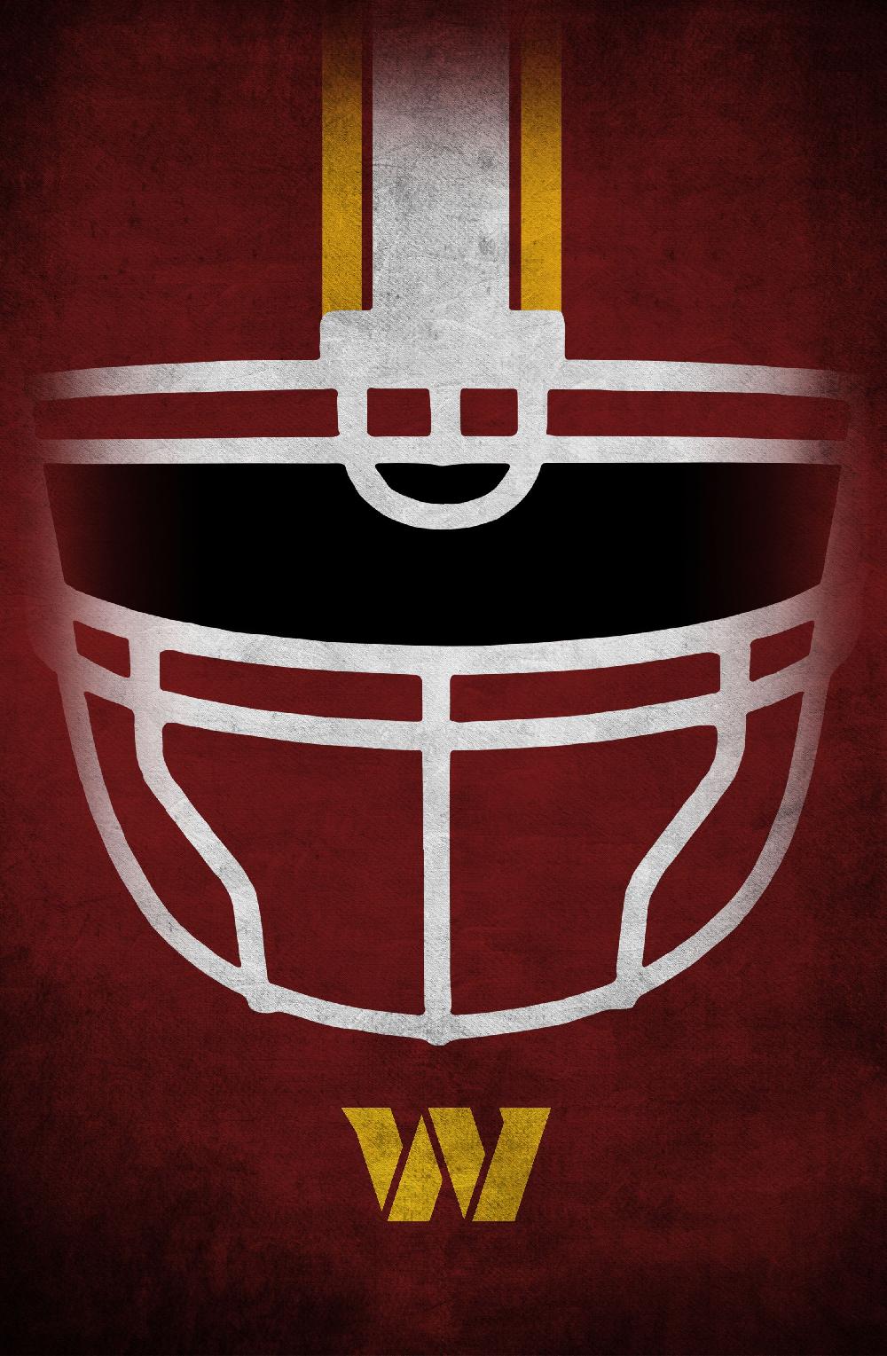 Fan Creations Washington Commanders Ghost Helmet 17x26