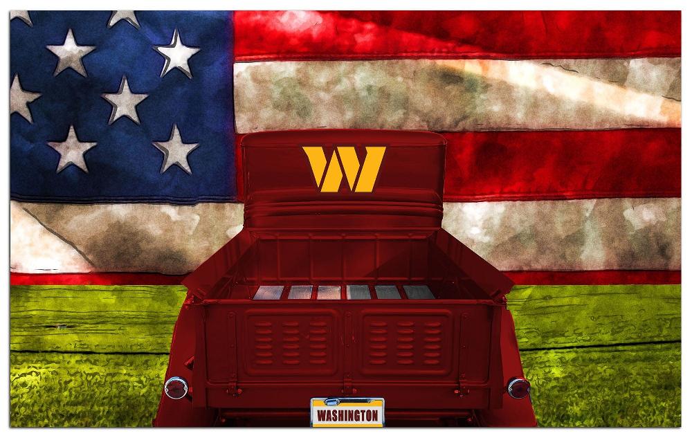 fan creations Washington Commanders Patriotic Retro Truck 11x19