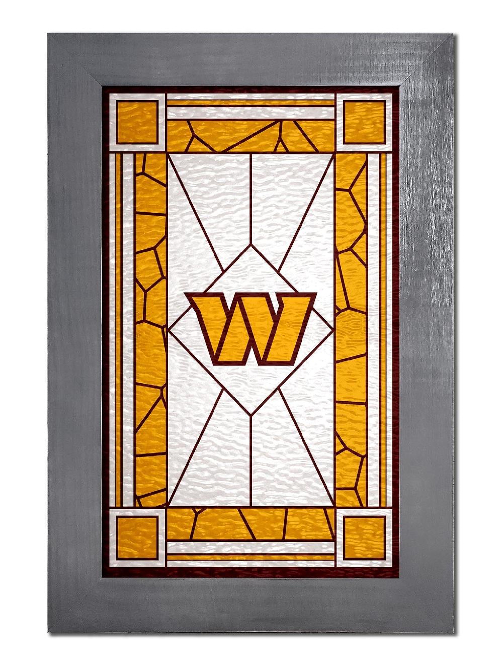Fan Creations Washington Commanders Stained Glass 11x19 Frame
