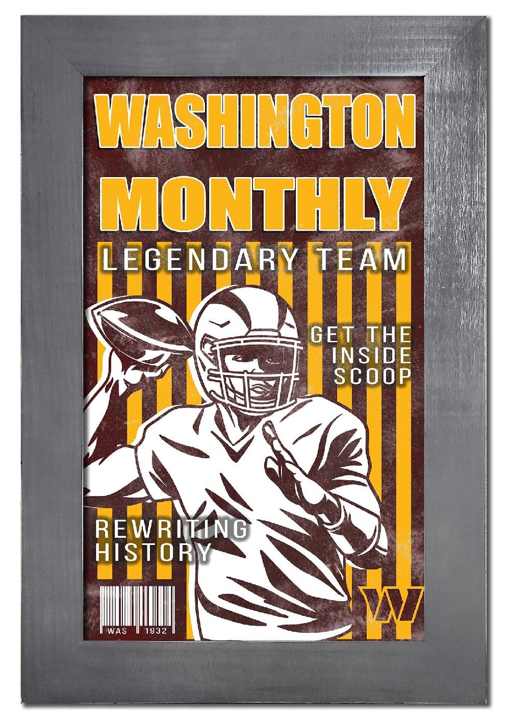Fan Creations Washington Commanders Team Monthly Frame 11x19