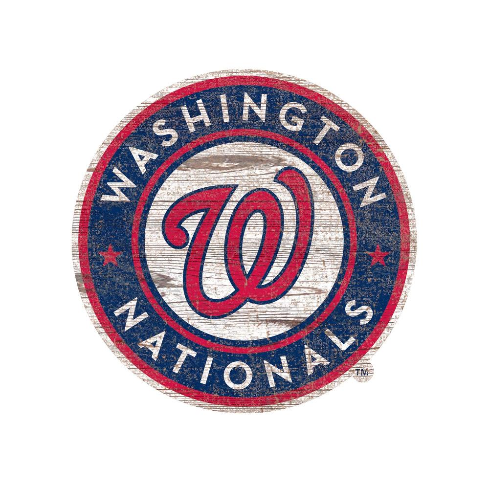fan creations Washington Nationals Distressed Logo Cutout Sign