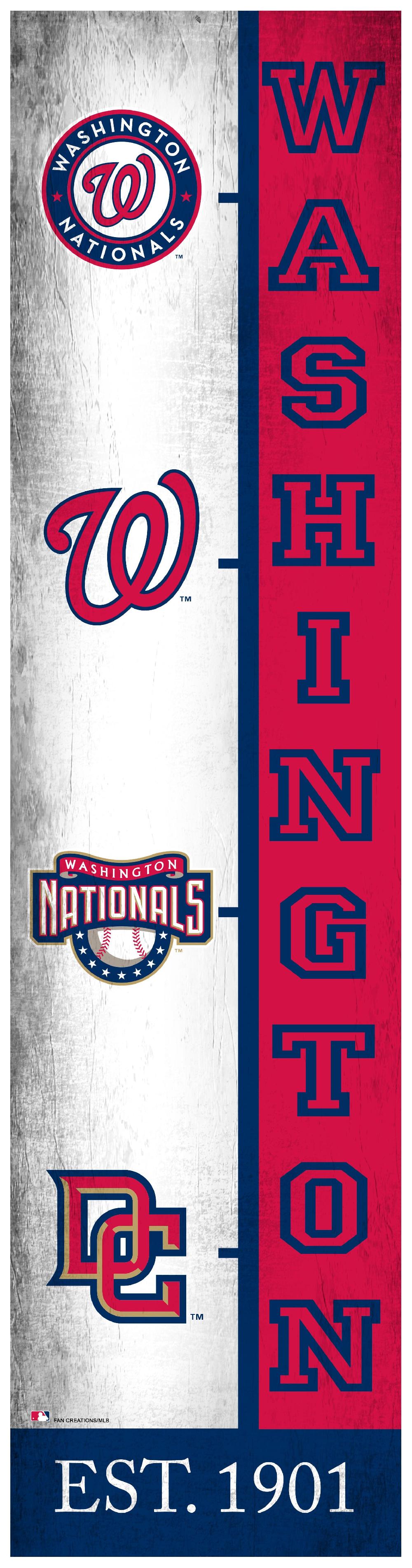 fan creations Washington Nationals Logo Progression 6x24